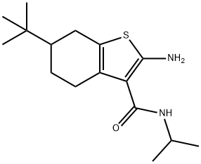 2-AMINO-6-TERT-BUTYL-N-ISOPROPYL-4,5,6,7-TETRAHYDRO-1-BENZOTHIOPHENE-3-CARBOXAMIDE Struktur