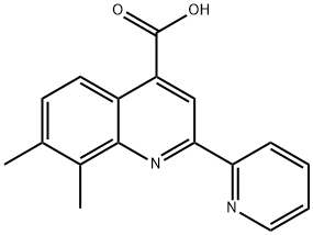 7,8-DIMETHYL-2-PYRIDIN-2-YLQUINOLINE-4-CARBOXYLICACID Struktur