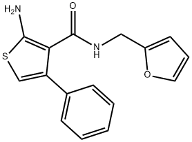 2-AMINO-N-(2-FURYLMETHYL)-4-PHENYLTHIOPHENE-3-CARBOXAMIDE Struktur