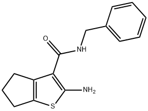 2-AMINO-N-BENZYL-5,6-DIHYDRO-4H-CYCLOPENTA[B]THIOPHENE-3-CARBOXAMIDE Struktur