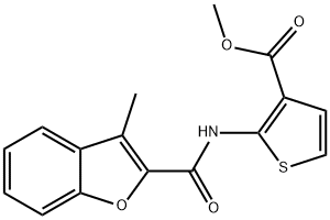 3-Thiophenecarboxylicacid,2-[[(3-methyl-2-benzofuranyl)carbonyl]amino]-,methylester(9CI) Struktur