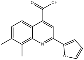 2-(2-furyl)-7,8-dimethylquinoline-4-carboxylic acid Struktur