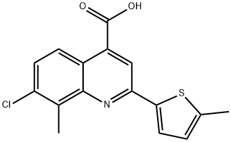 7-CHLORO-8-METHYL-2-(5-METHYLTHIEN-2-YL)QUINOLINE-4-CARBOXYLIC ACID Struktur