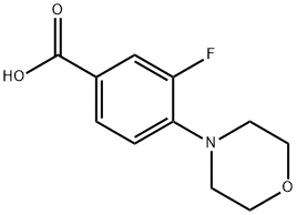 3-Fluoro-4-morpholinobenzoic Acid Struktur