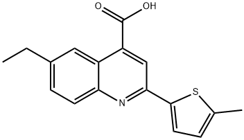 6-ETHYL-2-(5-METHYLTHIEN-2-YL)QUINOLINE-4-CARBOXYLIC ACID Struktur