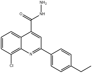 8-CHLORO-2-(4-ETHYLPHENYL)QUINOLINE-4-CARBOHYDRAZIDE Struktur