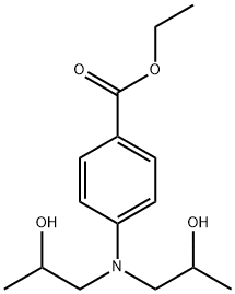 4-[BIS(2-HYDROXYPROPYL)AMINO]BENZOIC ACID, ETHYL ESTER Struktur