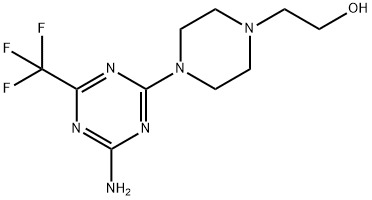 4-[4-Amino-6-(trifluoromethyl)-1,3,5-triazin-2-yl]-1-piperazineethanol Struktur