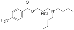 3-(dibutylamino)propyl p-aminobenzoate monohydrochloride Struktur