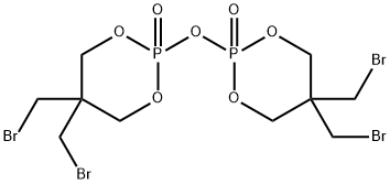 2,2'-oxybis[5,5-bis(bromomethyl)-1,3,2-dioxaphosphorinane] 2,2'-dioxide Struktur