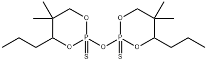 2,2'-oxybis[5,5-dimethyl-4-propyl-1,3,2-dioxaphosphorinane] 2,2'-disulphide Struktur