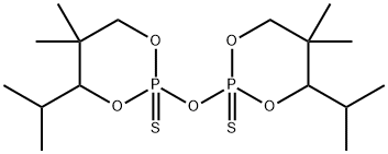 2,2'-oxybis(4-isopropyl-5,5-dimethyl-1,3,2-dioxaphosphorinane) 2,2'-disulphide Struktur