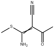 2-ACETYL-3-AMINO-3-(METHYLTHIO)ACRYLONITRILE Struktur