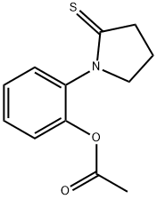 2-Pyrrolidinethione,  1-[2-(acetyloxy)phenyl]- Struktur