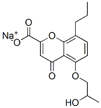 5-(2-Hydroxypropoxy)-4-oxo-8-propyl-4H-1-benzopyran-2-carboxylic acid sodium salt Struktur