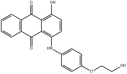 1-hydroxy-4-[[4-(2-hydroxyethoxy)phenyl]amino]anthraquinone Struktur