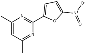 4,6-DIMETHYL-2-(5-NITRO-2-FURYL)PYRIMIDINE Struktur