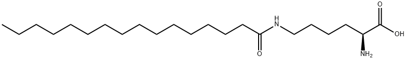 N6-(1-oxohexadecyl)-L-lysine  Struktur