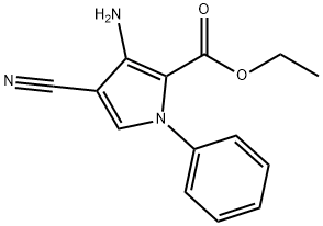 3-AMINO-4-CYANO-1-PHENYL-1H-PYRROLE-2-CARBOXYLIC ACID ETHYL ESTER Struktur