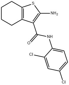 2-AMINO-N-(2,4-DICHLOROPHENYL)-4,5,6,7-TETRAHYDRO-1-BENZOTHIOPHENE-3-CARBOXAMIDE Struktur