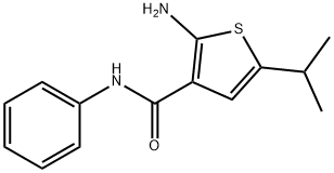 3-Thiophenecarboxamide,2-amino-5-(1-methylethyl)-N-phenyl-(9CI) Struktur