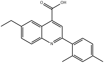 2-(2,4-dimethylphenyl)-6-ethylquinoline-4-carboxylic acid Struktur