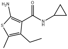 3-Thiophenecarboxamide,2-amino-N-cyclopropyl-4-ethyl-5-methyl-(9CI) Struktur