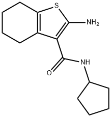 2-AMINO-N-CYCLOPENTYL-4,5,6,7-TETRAHYDRO-1-BENZOTHIOPHENE-3-CARBOXAMIDE Struktur