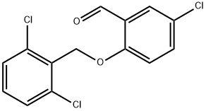 5-CHLORO-2-[(2,6-DICHLOROBENZYL)OXY]BENZALDEHYDE Struktur