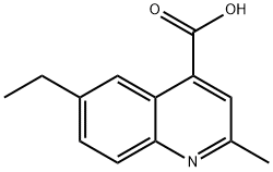 4-Quinolinecarboxylicacid,6-ethyl-2-methyl-(9CI) Struktur