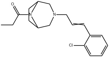 3-[3-(o-Chlorophenyl)allyl]-8-propionyl-3,8-diazabicyclo[3.2.1]octane Struktur