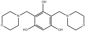 2,4-bis(morpholin-4-ylmethyl)benzene-1,3,5-triol Struktur