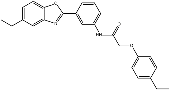 Acetamide, N-[3-(5-ethyl-2-benzoxazolyl)phenyl]-2-(4-ethylphenoxy)- (9CI) Struktur