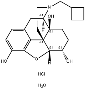 17-[CYCLOBUTYLMETHYL]-4,5-EPOXYMORPHINAN-3,6,14-TRIOL HYDROCHLORIDE, DIHYDRATE Struktur