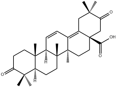 (4aR,6aS,6aS,6bR,8aS,12aS)-2,2,6a,6b,9,9,12a-heptamethyl-3,10-dioxo-1, 4,5,6,6a,7,8,8a,11,12-decahydropicene-4a-carboxylic acid Struktur