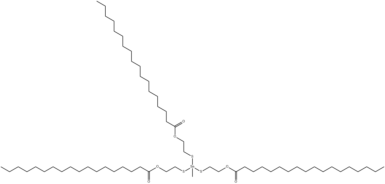 (methylstannylidyne)tris(thioethylene) tristearate Struktur