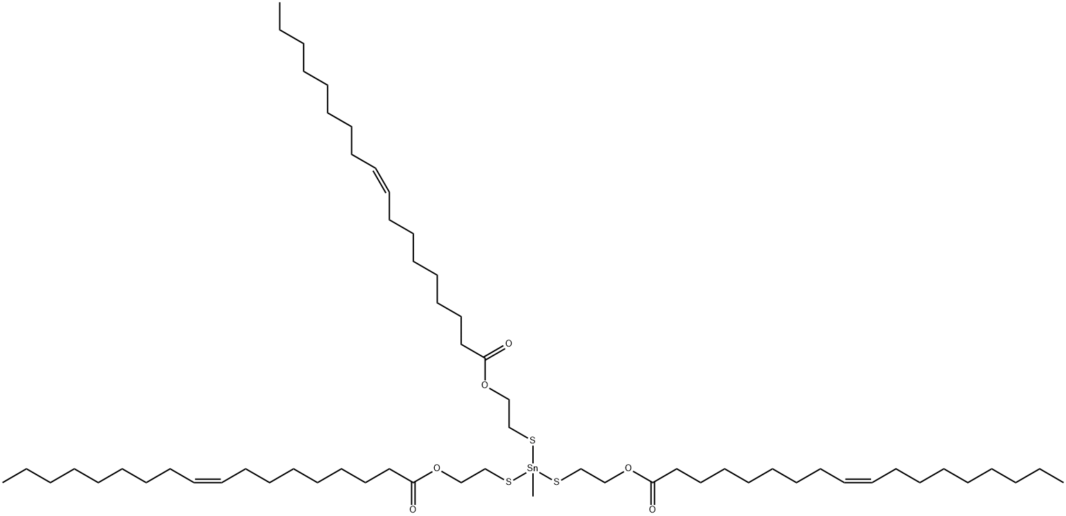 (methylstannylidyne)tris(thioethylene) trioleate Struktur