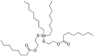 (dioctylstannylene)bis(thioethylene) dioctanoate Struktur