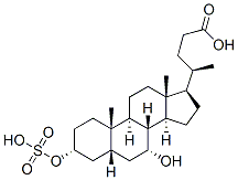 3-(sulfooxy)-(3a,5b,7a)- 7-hydroxyCholan-24-oic acid Struktur