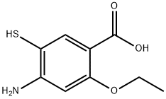 Benzoic acid, 4-amino-2-ethoxy-5-mercapto- (9CI) Struktur