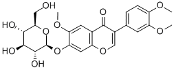 3',4',6-TRIMETHOXYISOFLAVONE-7-O-BETA-D-GLUCOPYRANOSIDE Struktur