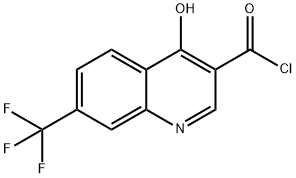 3-QUINOLINECARBONYL CHLORIDE,4-HYDROXY-7-(TRIFLUOROMETHYL)- Struktur