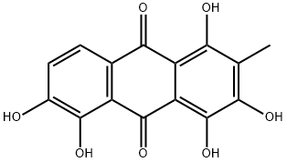 1,3,4,5,6-Pentahydroxy-2-methyl-9,10-anthraquinone Struktur