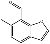 7-Benzofurancarboxaldehyde,  6-methyl- Struktur