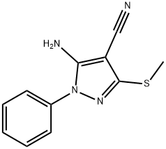 5-AMINO-3-(METHYLTHIO)-1-PHENYL-1H-PYRAZOLE-4-CARBONITRILE Struktur