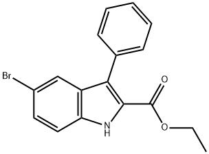 ethyl 5-bromo-3-phenyl-1H-indole-2-carboxylate Struktur