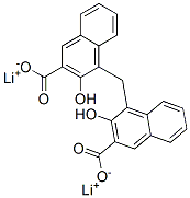 dilithium 4,4'-methylenebis[3-hydroxy-2-naphthoate] Struktur