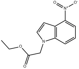 (4-nitro-indol-1-yl)-acetic acid ethyl ester Struktur