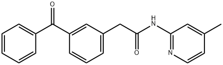 N-(4-Methyl-2-pyridyl)-3-benzoylbenzeneacetamide Struktur