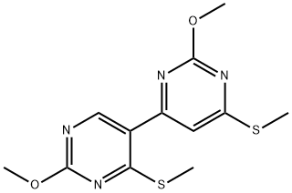 2,2'-Dimethoxy-4',6-bis(methylthio)-4,5'-bipyrimidine Struktur